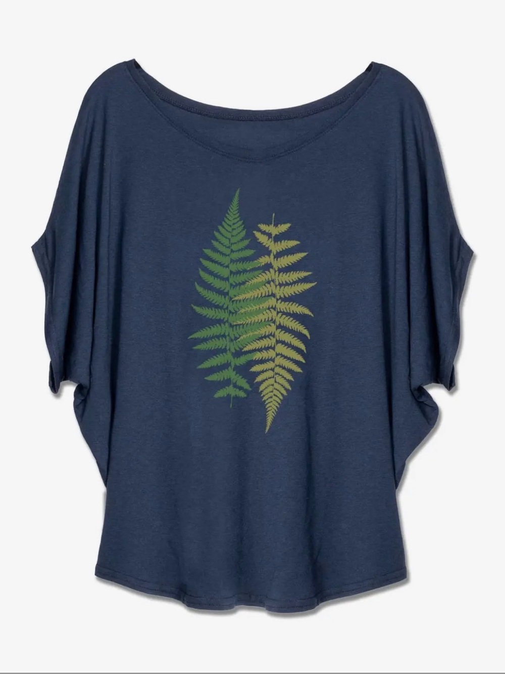 Soul Flower Navy Fern Graphic Tunic